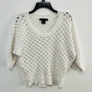 Calvin Klein women’s creamy white summer cropped sweater